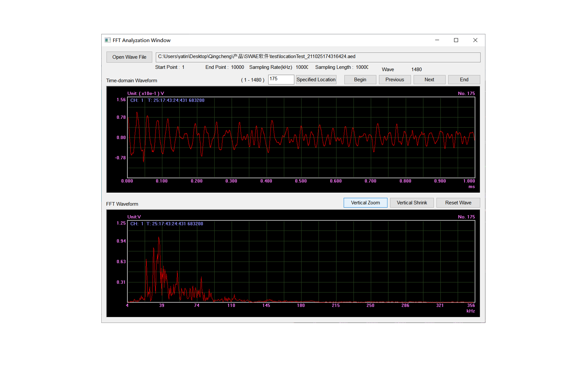 SWAE software - acoustic emission software06