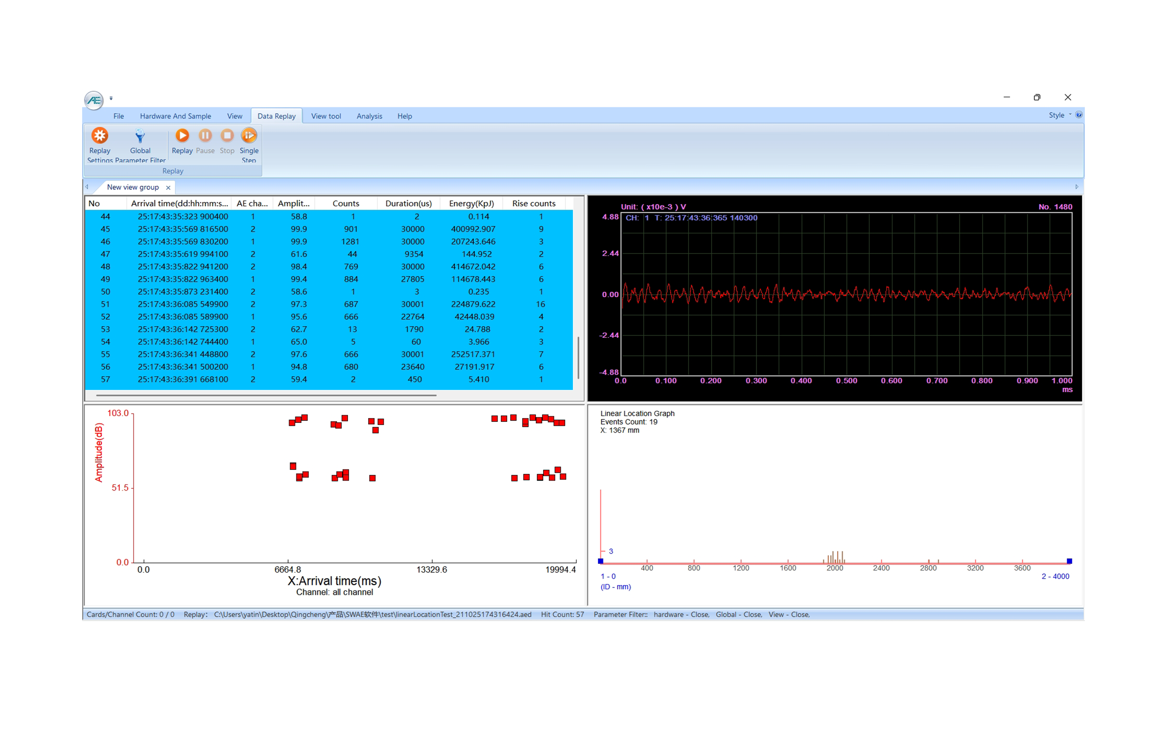 SWAE software - acoustic emission software07